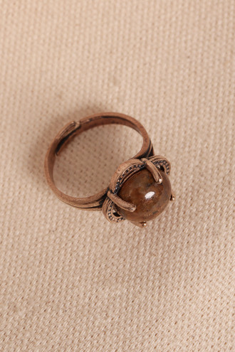 Kaplan Gözü Taşlı Ayarlanabilir Otantik Yüzük Kaplan Gözü Taşlı Ayarlanabilir Otantik Yüzük