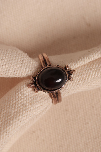 Onix Taşlı Ayarlanabilir Otantik Bakır Yüzük