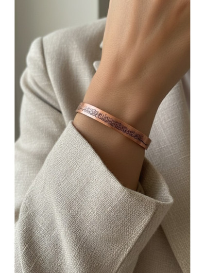 Nazar Duası Yazılı Saf Bakır Bilezik