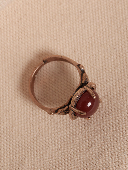 Akik Taşlı Ayarlanabilir Otantik Yüzük Akik Taşlı Ayarlanabilir Otantik Yüzük