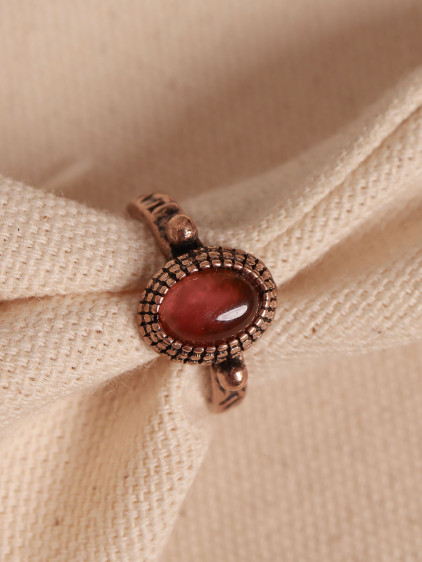 Akik Taşlı Ayarlanabilir Otantik Bakır Yüzük Akik Taşlı Ayarlanabilir Otantik Bakır Yüzük