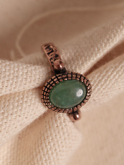 Aventurin Taşlı Ayarlanabilir Otantik Bakır Yüzük Aventurin Taşlı Ayarlanabilir Otantik Bakır Yüzük
