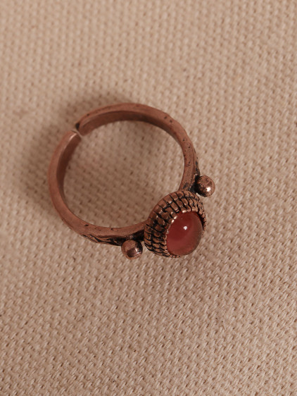 Akik Taşlı Ayarlanabilir Otantik Bakır Yüzük Akik Taşlı Ayarlanabilir Otantik Bakır Yüzük