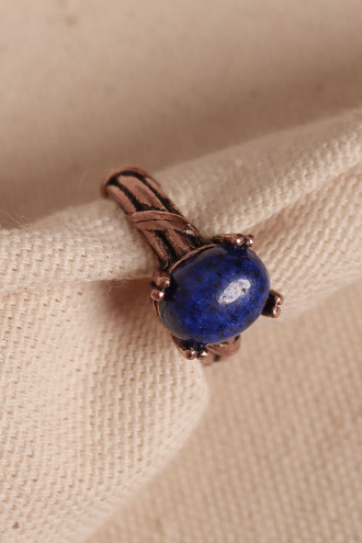 Lapis Taşlı Ayarlanabilir Otantik Bakır Yüzük