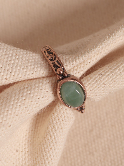 Aventurin Taşlı Ayarlanabilir Otantik Bakır Yüzük Aventurin Taşlı Ayarlanabilir Otantik Bakır Yüzük