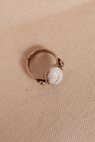 Havlit Taşlı Ayarlanabilir Oval Otantik Yüzük