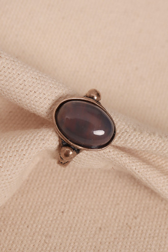 Ay Taşlı Ayarlanabilir Oval Otantik Yüzük