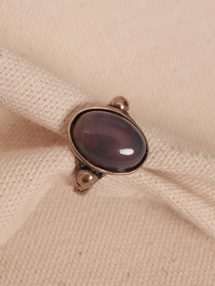 Ay Taşlı Ayarlanabilir Oval Otantik Yüzük