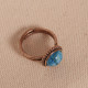 Turkuaz Taşlı Ayarlanabilir Otantik Yüzük