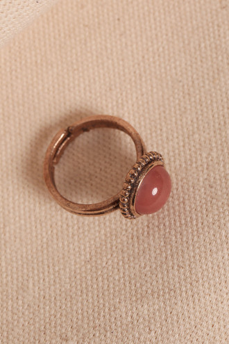 Pembe Kedi Gözü Taşlı Ayarlanabilir Otantik Yüzük Pembe Kedi Gözü Taşlı Ayarlanabilir Otantik Yüzük