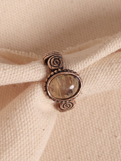 Rutil Kuvars Taşlı Ayarlanabilir Otantik Yüzük Rutil Kuvars Taşlı Ayarlanabilir Otantik Yüzük