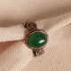 Yeşil Akik Taşlı Ayarlanabilir Otantik Yüzük Yeşil Akik Taşlı Ayarlanabilir Otantik Yüzük