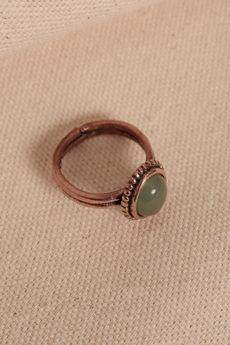 Aventurin Taşlı Oval Ayarlanabilir Bakır Yüzük Aventurin Taşlı Oval Ayarlanabilir Bakır Yüzük