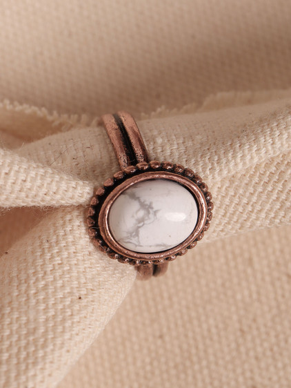 Havlit Taşlı Oval Ayarlanabilir Bakır Yüzük Havlit Taşlı Oval Ayarlanabilir Bakır Yüzük