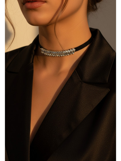 925 Ayar Balıksırtı Model Kadife Choker Kolye 925 Ayar Balıksırtı Model Kadife Choker Kolye