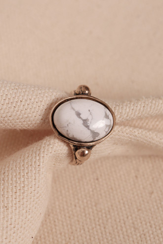 Havlit Taşlı Ayarlanabilir Oval Otantik Yüzük