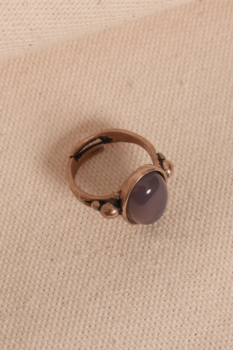 Ay Taşlı Ayarlanabilir Oval Otantik Yüzük