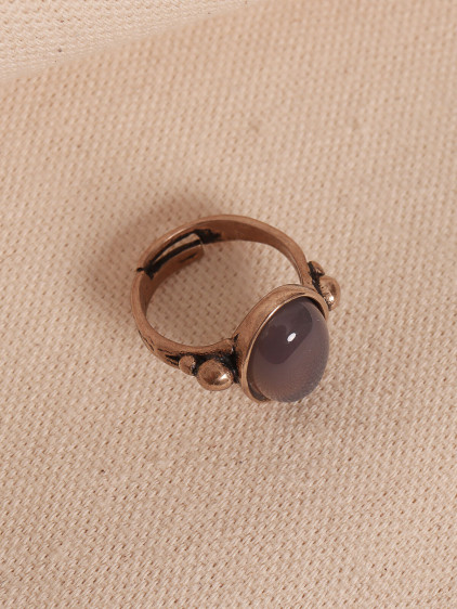 Ay Taşlı Ayarlanabilir Oval Otantik Yüzük