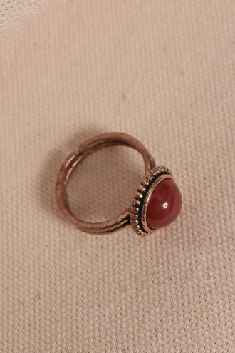 Kehribar Taşlı Ayarlanabilir Otantik Yüzük Kehribar Taşlı Ayarlanabilir Otantik Yüzük