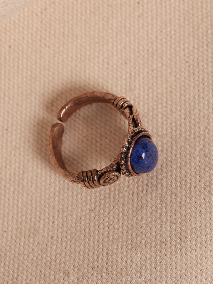 Lapis Taşlı Ayarlanabilir Otantik Yüzük Lapis Taşlı Ayarlanabilir Otantik Yüzük