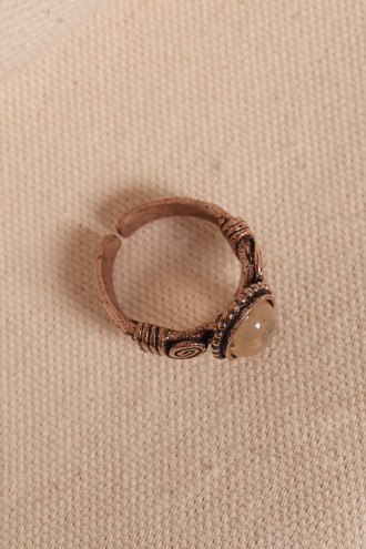 Rutil Kuvars Taşlı Ayarlanabilir Otantik Yüzük