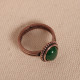 Yeşil Akik Taşlı Oval Ayarlanabilir Bakır Yüzük Yeşil Akik Taşlı Oval Ayarlanabilir Bakır Yüzük