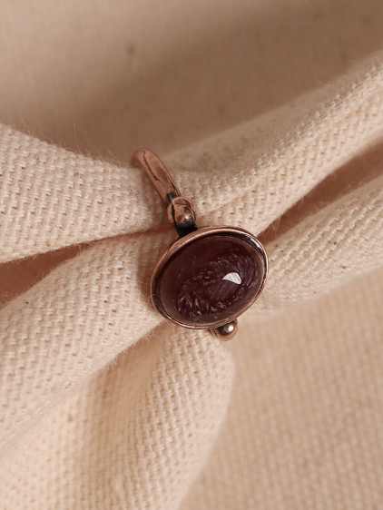 Akik Taşlı Oval Ayarlanabilir Bakır Yüzük Akik Taşlı Oval Ayarlanabilir Bakır Yüzük