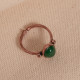 Yeşil Akik Taşlı Oval Ayarlanabilir Bakır Yüzük Yeşil Akik Taşlı Oval Ayarlanabilir Bakır Yüzük