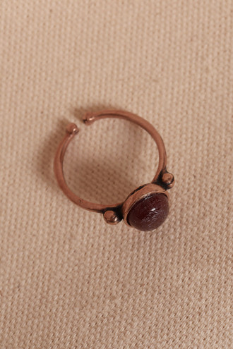 Akik Taşlı Oval Ayarlanabilir Bakır Yüzük Akik Taşlı Oval Ayarlanabilir Bakır Yüzük