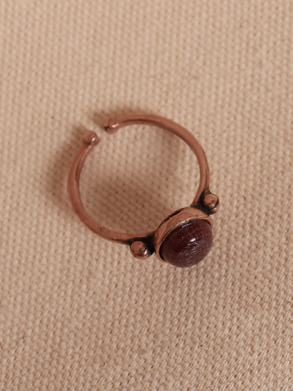 Akik Taşlı Oval Ayarlanabilir Bakır Yüzük Akik Taşlı Oval Ayarlanabilir Bakır Yüzük