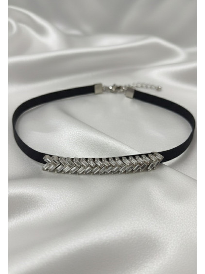 925 Ayar Balıksırtı Model Kadife Choker Kolye 925 Ayar Balıksırtı Model Kadife Choker Kolye