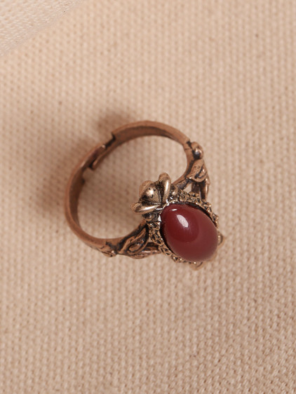 Akik Taşlı Ayarlanabilir Otantik Yüzük Akik Taşlı Ayarlanabilir Otantik Yüzük