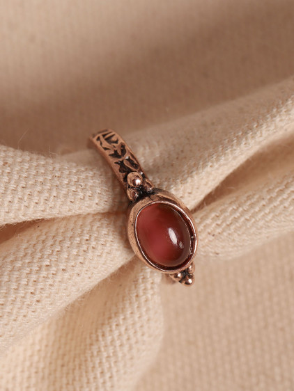 Akik Taşlı Ayarlanabilir Otantik Bakır Yüzük Akik Taşlı Ayarlanabilir Otantik Bakır Yüzük