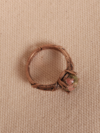 Ukanit Taşlı Ayarlanabilir Otantik Bakır Yüzük Ukanit Taşlı Ayarlanabilir Otantik Bakır Yüzük