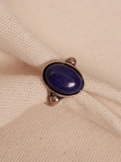 Lapis Taşlı Ayarlanabilir Oval Otantik Yüzük