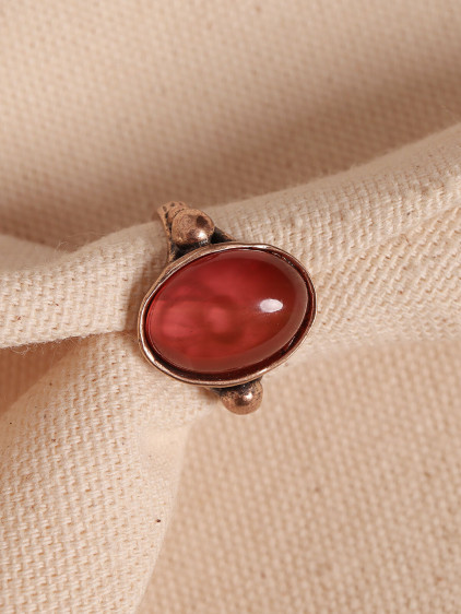 Akik Taşlı Ayarlanabilir Oval Otantik Yüzük Akik Taşlı Ayarlanabilir Oval Otantik Yüzük