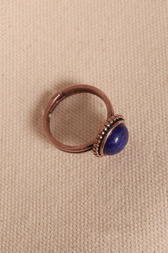 Lapis Taşlı Ayarlanabilir Otantik Yüzük Lapis Taşlı Ayarlanabilir Otantik Yüzük
