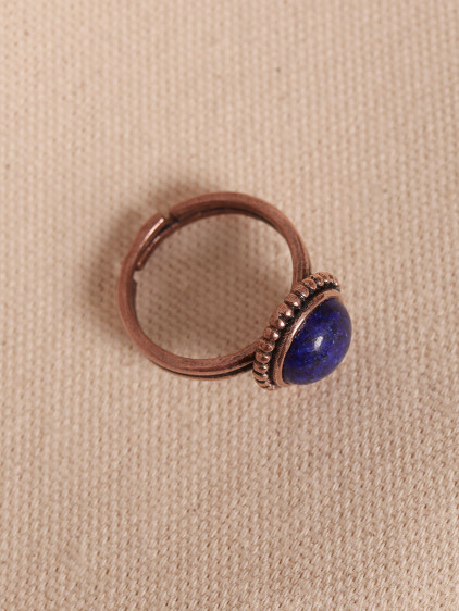Lapis Taşlı Ayarlanabilir Otantik Yüzük