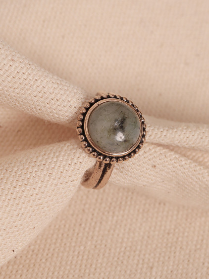 Labradorit Taşlı Ayarlanabilir Otantik Yüzük