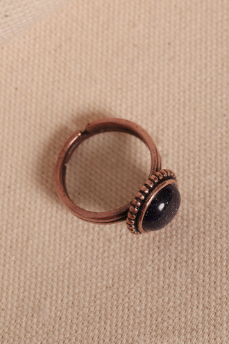 Lacivert Yıldız Taşlı Ayarlanabilir Otantik Yüzük Lacivert Yıldız Taşlı Ayarlanabilir Otantik Yüzük