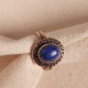 Lapis Taşlı Oval Bakır Yüzük
