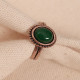 Yeşil Akik Taşlı Oval Ayarlanabilir Bakır Yüzük Yeşil Akik Taşlı Oval Ayarlanabilir Bakır Yüzük