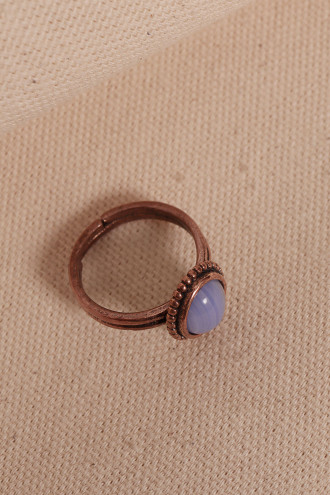 Lila Selenit Taşlı Oval Ayarlanabilir Bakır Yüzük Lila Selenit Taşlı Oval Ayarlanabilir Bakır Yüzük
