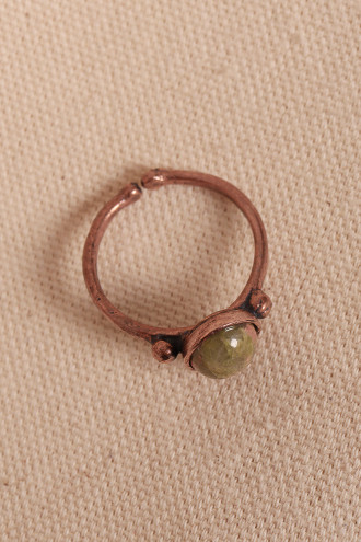 Ukanit Taşlı Oval Ayarlanabilir Bakır Yüzük Ukanit Taşlı Oval Ayarlanabilir Bakır Yüzük