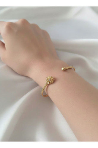 Gold Renk Ayarlanabilir Dövme Kelepçeli Doğum Ayı Çiçeği Bilezik (Nisan) Gold Renk Ayarlanabilir Dövme Kelepçeli Doğum Ayı Çiçeği Bilezik (Nisan)