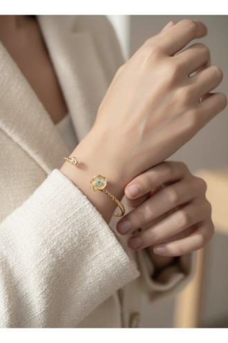 Gold Renk Ayarlanabilir Dövme Kelepçeli Doğum Ayı Çiçeği Bilezik (Haziran) Gold Renk Ayarlanabilir Dövme Kelepçeli Doğum Ayı Çiçeği Bilezik (Haziran)