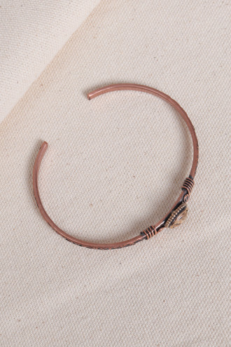 Kahverengi Jasper Taşlı Oval Saf Bakır Otantik İnce Bilezik Kahverengi Jasper Taşlı Oval Saf Bakır Otantik İnce Bilezik