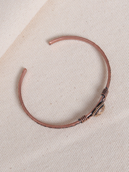 Kahverengi Jasper Taşlı Oval Saf Bakır Otantik İnce Bilezik Kahverengi Jasper Taşlı Oval Saf Bakır Otantik İnce Bilezik