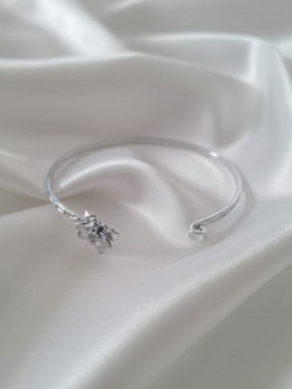 Silver Renk Ayarlanabilir Dövme Kelepçeli Doğum Ayı Çiçeği Bilezik (Ocak) Silver Renk Ayarlanabilir Dövme Kelepçeli Doğum Ayı Çiçeği Bilezik (Ocak)