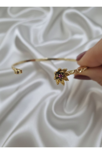 Gold Renk Ayarlanabilir Dövme Kelepçeli Doğum Ayı Çiçeği Bilezik (Temmuz) Gold Renk Ayarlanabilir Dövme Kelepçeli Doğum Ayı Çiçeği Bilezik (Temmuz)